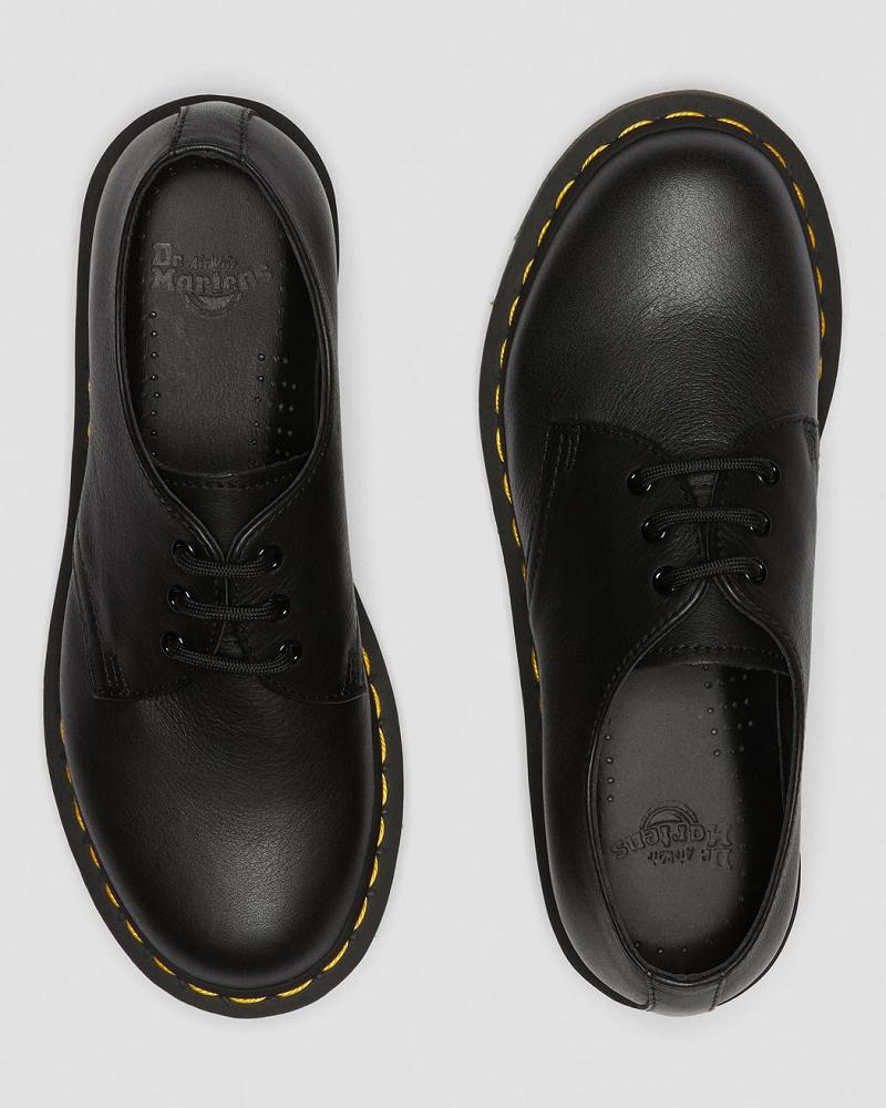 Zapatos Oxford Dr Martens 1461 Virginia Cuero Mujer Negros | MX 416DFM